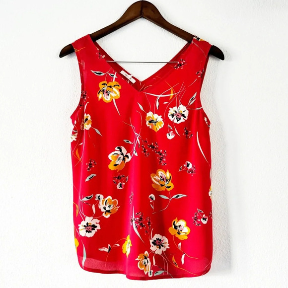 Maurice’s ‘Retro Floral V-Neck Tank Pattern Top Blouse Sleeveless Size Small - Picture 2 of 8
